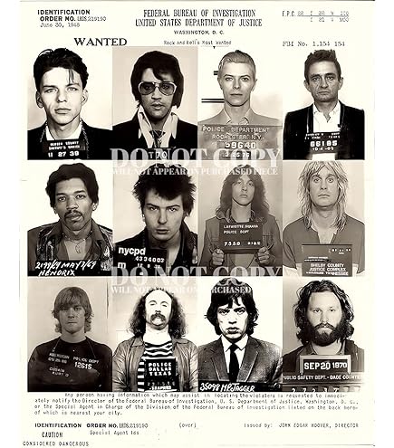 Amazon.com: Famous Music Mugshot Collage 8 X 10 - Rock's Most